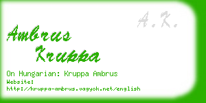 ambrus kruppa business card